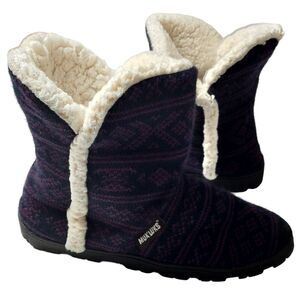 MUK LUKS Women's Cheyenne Slippers - Purple. Size 7-8